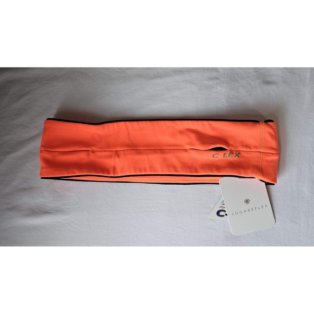 YogaReflex Medium C-LEX Tubular Running Belt Orange Fitness Waist Band NWT